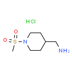 (1-(甲基磺酰基)哌啶-4-基)甲胺盐酸盐结构式