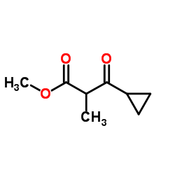 Cyclo propane propanoic acid,a-methyl-b-oxo-,methyl ester Structure