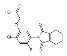 2-[2-chloro-5-(1,3-dioxo-4,5,6,7-tetrahydroisoindol-2-yl)-4-fluoro-phe noxy]acetic acid Structure