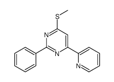 4-methylsulfanyl-2-phenyl-6-pyridin-2-ylpyrimidine结构式