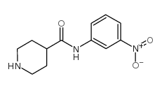N-(3-硝基苯基)哌啶-4-甲酰胺结构式
