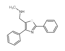 1-(2,4-二苯基-1,3-噻唑-5-基)-N-甲基甲胺结构式