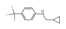 环丙基甲基-(4-三氟甲基-苯基)-胺结构式