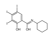 N-cyclohexyl-2-hydroxy-3,4,5-triiodobenzamide Structure