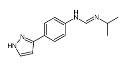 N'-propan-2-yl-N-[4-(1H-pyrazol-5-yl)phenyl]methanimidamide结构式