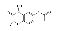 (4-hydroxy-2,2-dimethyl-3-oxo-1,4-benzoxazin-6-yl) acetate结构式
