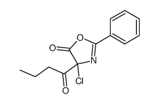 4-butanoyl-4-chloro-2-phenyl-1,3-oxazol-5-one结构式