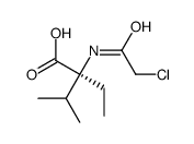 (2S)-2-[(2-chloroacetyl)amino]-2-ethyl-3-methylbutanoic acid结构式