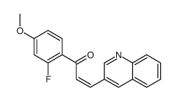 1-(2-fluoro-4-methoxyphenyl)-3-quinolin-3-ylprop-2-en-1-one结构式