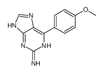 6-(4-methoxyphenyl)-7H-purin-2-amine结构式