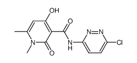N-(6-chloro-3-pyridazinyl)-1,6-dimethyl-4-hydroxy-2-oxo-1,2-dihydropyridine-3-carboxamide Structure
