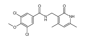 Benzamide, 3,5-dichloro-N-[(1,2-dihydro-4,6-dimethyl-2-oxo-3-pyridinyl)methyl]-4-methoxy Structure
