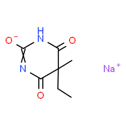sodium 5-ethyl-5-methylbarbiturate Structure