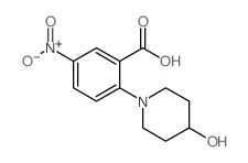 5-Nitro-2-(piperidin-4-ol-1-yl)benzoic acid Structure