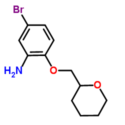 5-Bromo-2-(tetrahydro-2H-pyran-2-ylmethoxy)aniline Structure