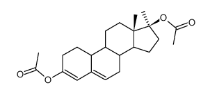 17-甲基-雌三-3,5-二烯-3,17β-二醇二乙酸酯结构式