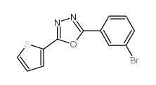 2-(3-溴苯基)-5-(噻吩-2-基)-1,3,4-噁二唑结构式