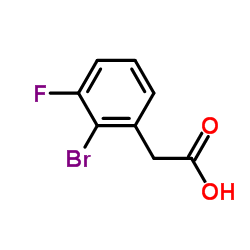2-Bromo-3-fluorophenyl acetic acid Structure
