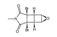 (1α,2α,3β,5β,6α,7α)-1,7-dibromo-9-methyl-4-oxa-9-azatetracyclo(5.3.0.02,6.03,5)decane-6,8-dione Structure