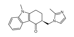 (3S)-9-methyl-3-[(2-methylimidazol-1-yl)methyl]-2,3-dihydro-1H-carbazol-4-one结构式