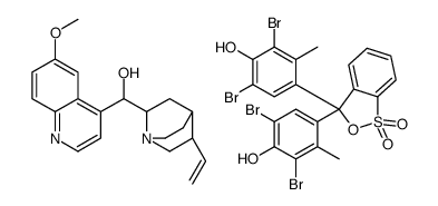 2,6-dibromo-4-[3-(3,5-dibromo-4-hydroxy-2-methylphenyl)-1,1-dioxo-2,1λ6-benzoxathiol-3-yl]-3-methylphenol,(5-ethenyl-1-azabicyclo[2.2.2]octan-2-yl)-(6-methoxyquinolin-4-yl)methanol Structure