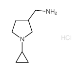 (1-环丙基吡咯烷-3-基)甲胺结构式