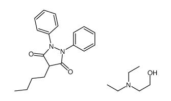 4-butyl-1,2-diphenylpyrazolidine-3,5-dione,2-(diethylamino)ethanol结构式