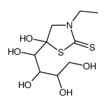 3-ethyl-5-hydroxy-5-(1,2,3,4-tetrahydroxybutyl)-1,3-thiazolidine-2-thione结构式