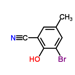 3-Bromo-2-hydroxy-5-methylbenzonitrile Structure