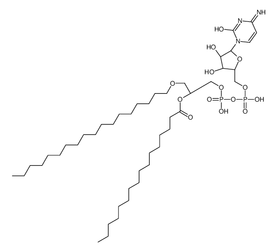 ara-CDP-1-O-octadecyl-2-O-palmitoyl-sn-glycerol结构式