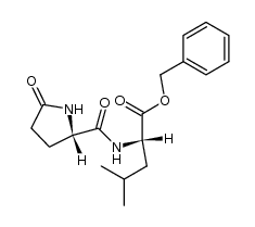 L-pyroglutamyl-L-leucine benzyl ester Structure