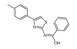 2-苯酰胺-4-对甲苯噻唑结构式