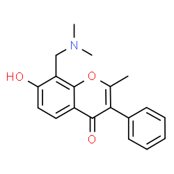 8-[(Dimethylamino)methyl]-7-hydroxy-2-methyl-3-phenyl-4H-chromen-4-one结构式