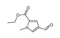 4-甲酰基-1-甲基-1H-吡咯-2-羧酸乙酯结构式