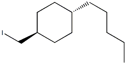 反-1-戊基-4-碘甲基环己烷结构式