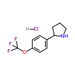 2-(4-(三氟甲氧基)苯基)吡咯烷盐酸盐结构式