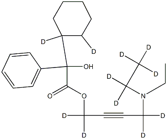 Oxybutynin-d11 chloride结构式