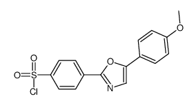 4-[5-(4-methoxyphenyl)-1,3-oxazol-2-yl]benzenesulfonyl chloride Structure