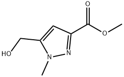 5-(羟基甲基)-1-甲基-1H-吡唑-3-甲酸甲酯结构式