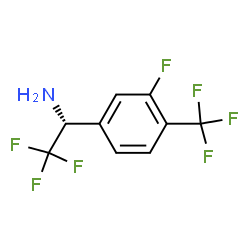 (1R)-2,2,2-TRIFLUORO-1-[3-FLUORO-4-(TRIFLUOROMETHYL)PHENYL]ETHYLAMINE结构式