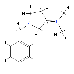 (R)-1-苄基-N,N-二甲基吡咯烷-3-胺结构式