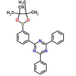 2,4-二苯基-6- [3-(4,4,5,5-四甲基-1,3,2-二氧杂硼烷-2-基)苯基] -1,3,5-三嗪结构式