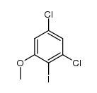 1,5-二氯-2-碘-3-甲氧基苯结构式