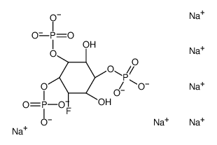 3-脱氧-3-氟-D-肌醇-1,4,5-三磷酸六钠盐结构式