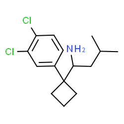 1-[1-(3,4-二氯苯基)环丁基]-3-甲基-1-丁胺结构式