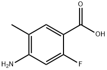 4-氨基-2-氟-5-甲基苯甲酸结构式