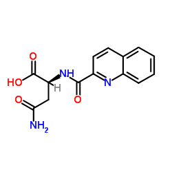 N2-(2-Quinolinylcarbonyl)-L-asparagine structure
