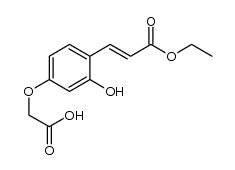 (E)-3-(4-carboxymethoxy-2-hydroxyphenyl)acrylic acid ethyl ester Structure