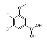 3-Chloro-4-fluoro-5-methoxyphenylboronic acid Structure