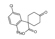 1-(2-溴-5-氯苯基)-4-氧代环己烷羧酸结构式